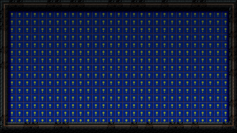 The blue tiles are empty spaces--I know, it reminds me of Super Mario World too.